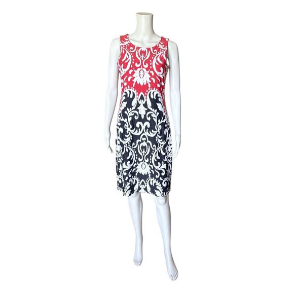 CHARTER CLUB Womens Size Small Sleeveless Damask Tribal Print Sheath Dress - Picture 1 of 6